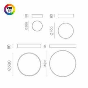 Plafón LED redondo Minsk varias dimensiones CCT Multipower