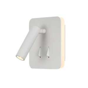 Aplique de pared LED Cayman cuadrado con lector