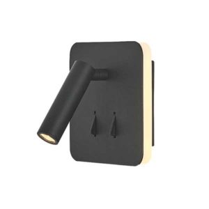 Aplique de pared LED Cayman cuadrado con lector