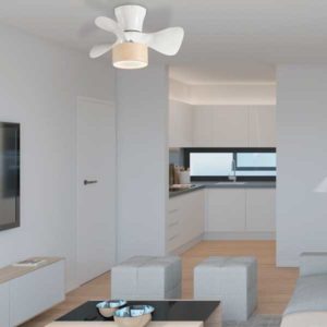 Ventilador pequeño FLY Blanco Haya Contexto