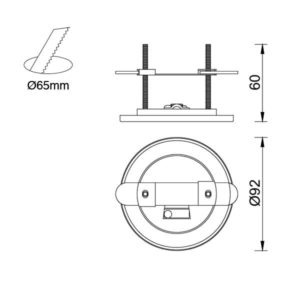 Floron Empotrable Dimensiones