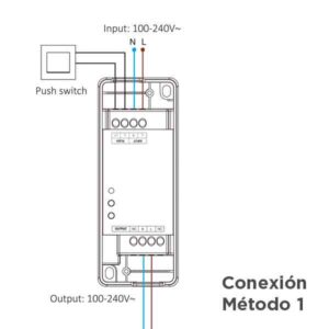 Regulador pulsador TRIAC iluminación LED Smart Wifi AC 500W