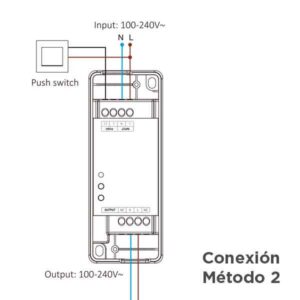 Regulador pulsador TRIAC iluminación LED Smart Wifi AC 500W