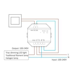 Regulador pulsador TRIAC iluminación LED Smart Wifi AC 300W