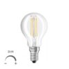 Bombilla esférica LED filamento E14 Regulable DIM