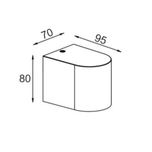 Aplique Exterior Kandanchu IP54 1 luz