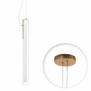 Lámpara suspendida vertical Oslo LED - Latón Mate