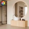Espejo iluminado con luz LED Bari redondo touch customizable