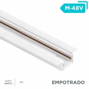 Carril magnético META Magnet DC 48V empotrado