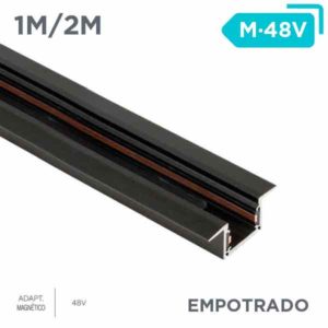 Carril magnético META Magnet DC 48V empotrado