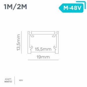 Carril magnético META Magnet DC 48V de superficie