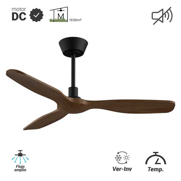 Ventilador de techo Balcony Neo palas de madera natural IP44 Ventilador de techo Balcony Neo palas de madera natural IP44