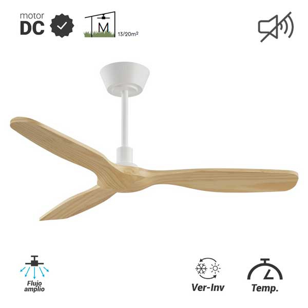 Ventilador de techo Balcony Neo palas de madera natural IP44 Ventilador de techo Balcony Neo palas de madera natural IP44