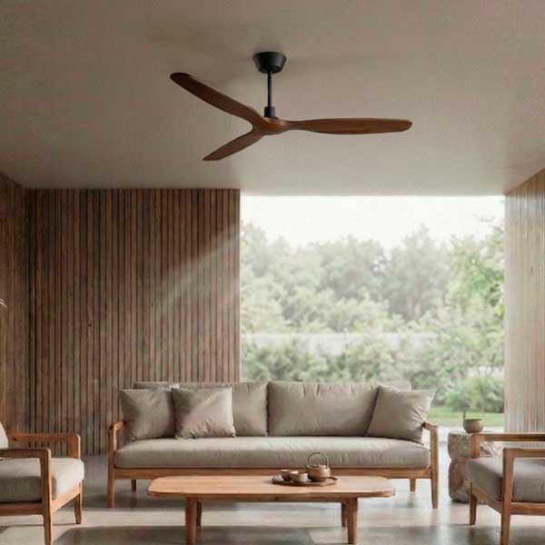 Ventilador de techo Balcony Neo palas de madera natural IP44 Ventilador de techo Balcony Neo palas de madera natural IP44
