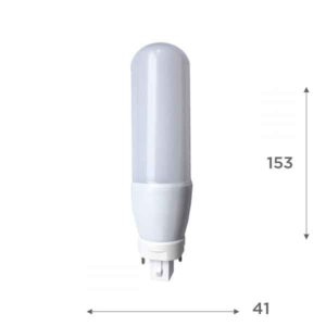 Bombilla LED sustitución PL-D G24q 2 pines 10W 990 lúmenes