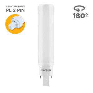 Bombilla LED sustitución PL-D G24q 2 pines 10W 990 lúmenes
