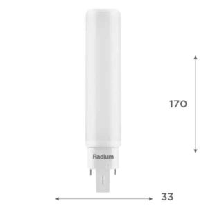 Bombilla LED sustitución PL-D G24q 2 pines 10W 990 lúmenes
