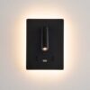 Aplique de pared Manat 12W con lector 3W y cargador USB USBC