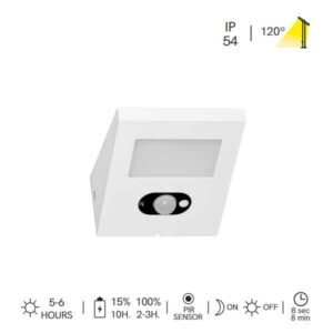 Aplique solar Iris LED para exterior IP54 sensor
