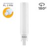 Bombilla LED sustitución PL G24q 2 pines 10W 990 lúmenes
