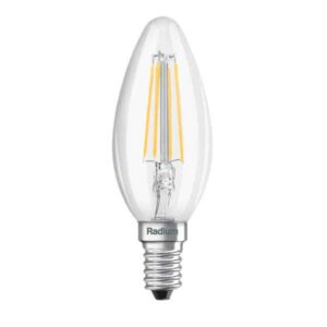 Bombilla vela LED Filamento 4.8W 2700K E14 DIM 470 lúmenes