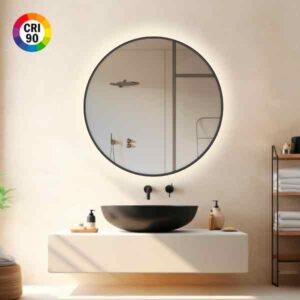 Espejo iluminado con luz LED Olbia 35W, 46W y 58W redondo customizable