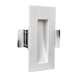 Aplique empotrable baliza iluminamuros en yeso escayola LED 1W 3200K rectangular trimless