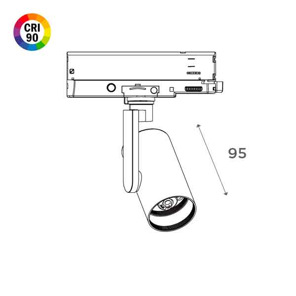 Foco proyector orientable Spectra S3 12W SPOT.jpg Foco proyector orientable Spectra S3 12W SPOT