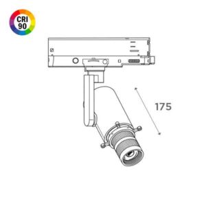Foco proyector orientable Spectra S3 12W SPOT