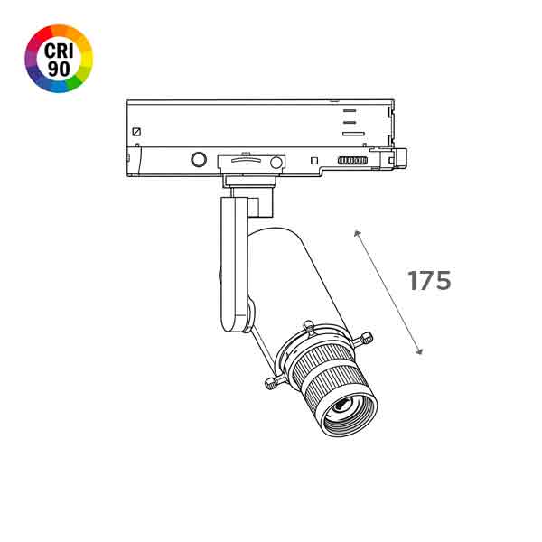 Foco proyector orientable Spectra S3 12W SPOT.jpg Foco proyector orientable Spectra S3 12W SPOT