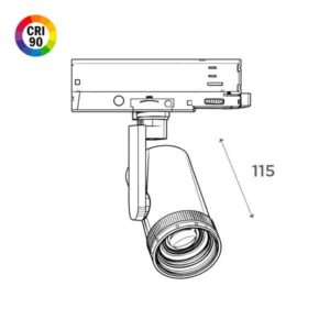Foco proyector orientable Spectra S3 12W SPOT