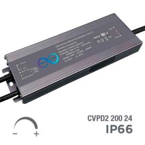 Driver LED tensión constante 200W CVPD2-200-24 Infinitum regulable Dali / Dali2 / Push + NFC