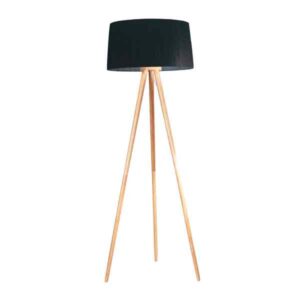 Lámpara de salón pie trípode Ona Wood E27
