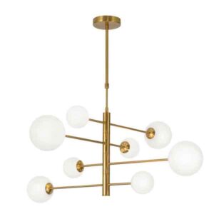 Lámpara de techo Cosmic oro viejo y globos opal (variantes)