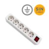 Base múltiple 5 salidas Schuko interruptor sin cable