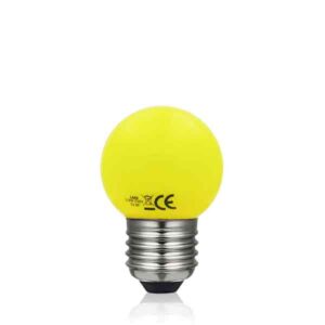 Bombilla esférica LED 1W E27 Amarilla