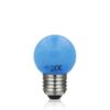 Bombilla esférica LED 1W E27 Azul