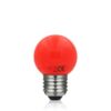 Bombilla esférica LED 1W E27 Roja