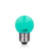 Bombilla esférica LED 1W E27 Verde