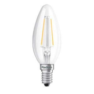 Bombilla vela LED Filamento E14 2.5W 2700K 250 lúmenes