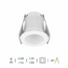 Foco pequeño Pulsar R Mini LED 3.5W IP65
