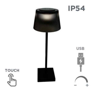 Lámpara sobremesa exterior portátil Tango USB Touch IP54