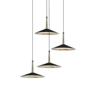 Lámpara suspendida cuatro luces Orion LED 32W 250MM de punto desplazado