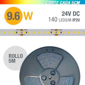 Tira LED Box 98 Barandilla - 9.6W 24V IP65 5CM-CUT - Rollo 5 Metros