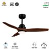 Ventilador de techo con luz Balcony M palas de madera natural (1070)