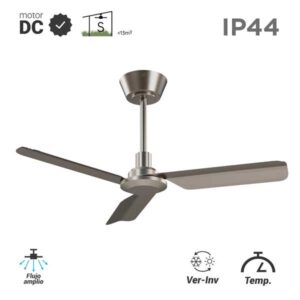 Ventilador de techo Nox DC Estilo Industrial palas acero IP44 (900)